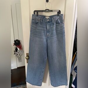 Madewell Denim Super-Wide leg light wash jeans
